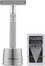 Парфумерія, косметика Станок для гоління з п'ятьма запасними лезами й підставкою "AS-D2S" - Feather