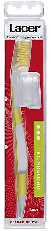 Ортодонтическая зубная щетка, желтая - Lacer Toothbrush — фото N1
