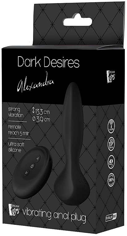 Анальна пробка з пультом дистанційного керування - Dream Toys Dark Desires Alexandra — фото N4