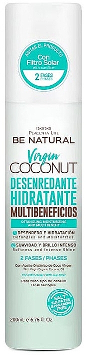 Зволожувальний засіб для розплутування волосся - Be Natural Virgin Coconut Moisturizing Detangling Treatment — фото N1