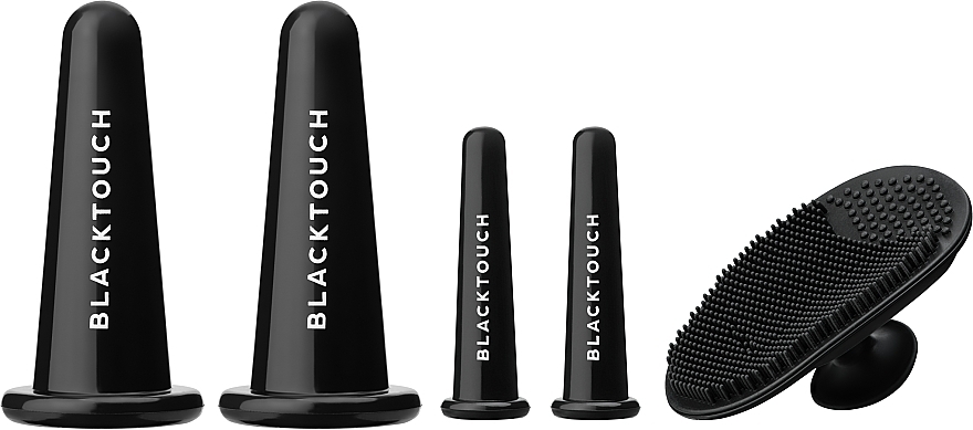 Вакуумные банки для массажа лица с силиконовым массажером - BlackTouch