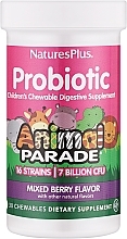 Пищевая добавка для детей "Пробиотики" - NaturesPlus Animal Parade Children’s Probiotic Mixed Berry Flawor — фото N1