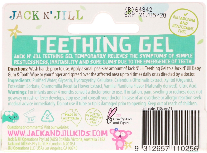 Обезболивающий гель для десен - Jack N' Jill Natural Teething Gel — фото N3
