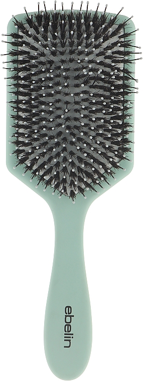 Масажна щітка для волосся зі щетиною дикого кабана, м'ятна - Ebelin — фото N1