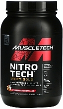 Сывороточный протеин, клубничный пирог - MuscleTech Nitro Tech 100% Whey Gold Strawberry Shortcake — фото N1
