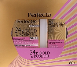 Набор - Perfecta 24K Gold & Rose Oil 80+ (f/cr/50ml + eye/cr/15ml) — фото N1