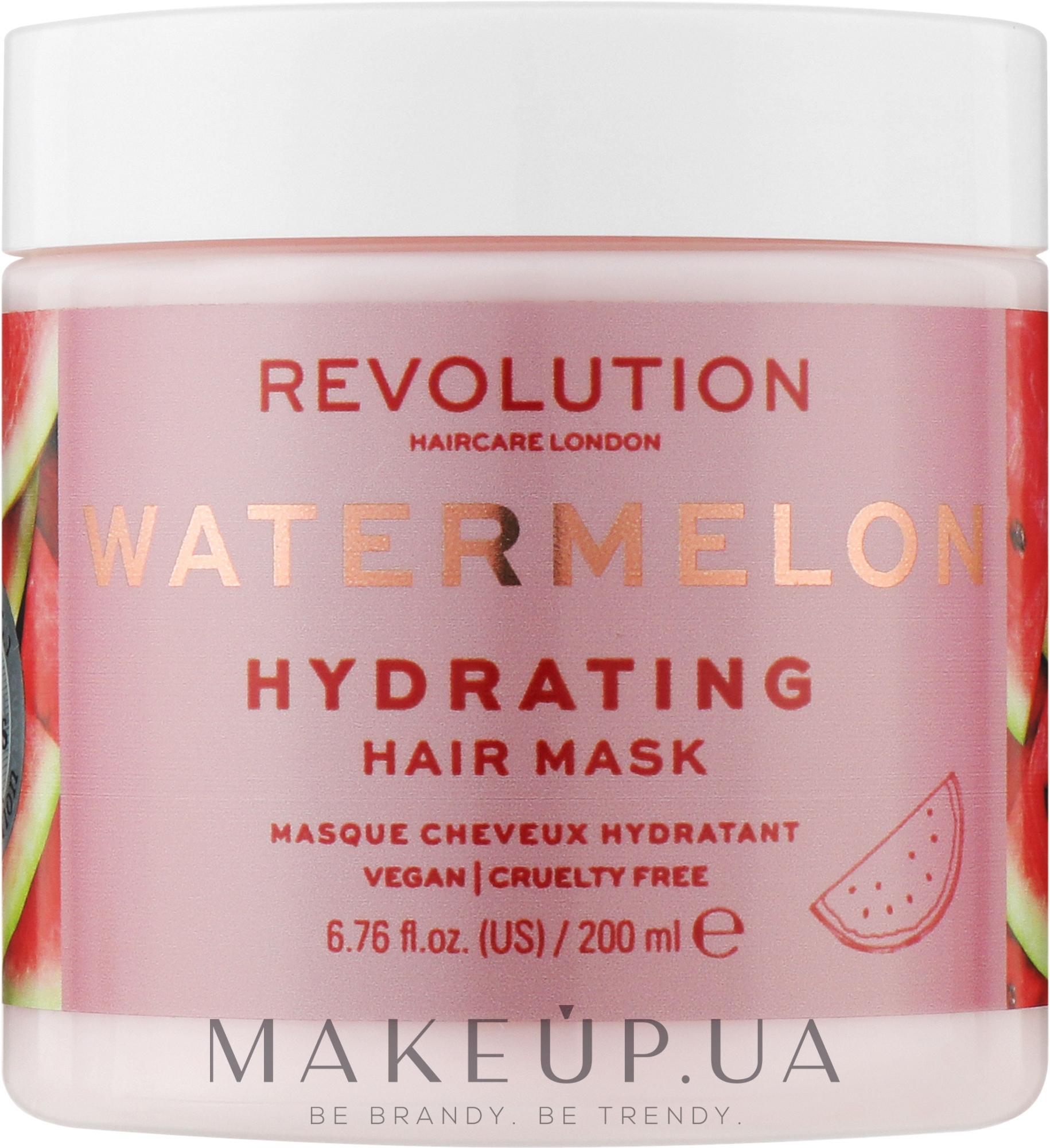 Зволожувальна маска для волосся "Кавун" - Makeup Revolution Watermelon Hydrating Hair Mask — фото 200ml