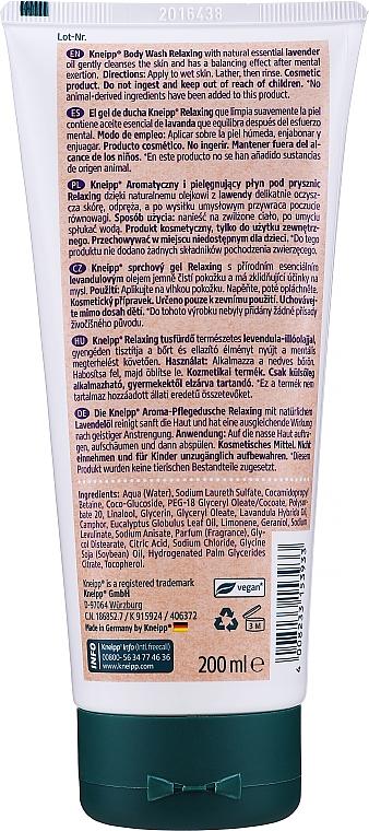 Гель для душа с лавандой - Kneipp Lavender Body Wash — фото N2