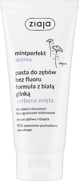 Біла глина для чищення та гігієни зубів "Вербена і м'ята" - Ziaja Mintperfekt Aroma For Tooth Cleaning And Hygiene Verbena Mint — фото N1