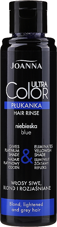 Ополіскувач для освітленого і сивого волосся-блакитний - Joanna Ultra Color System