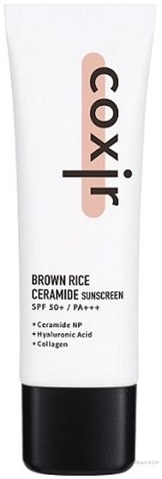 Гібридний сонцезахисний крем із керамідами - Coxir Brown Rice Ceramide Sunscreen SPF 50+ — фото 50ml