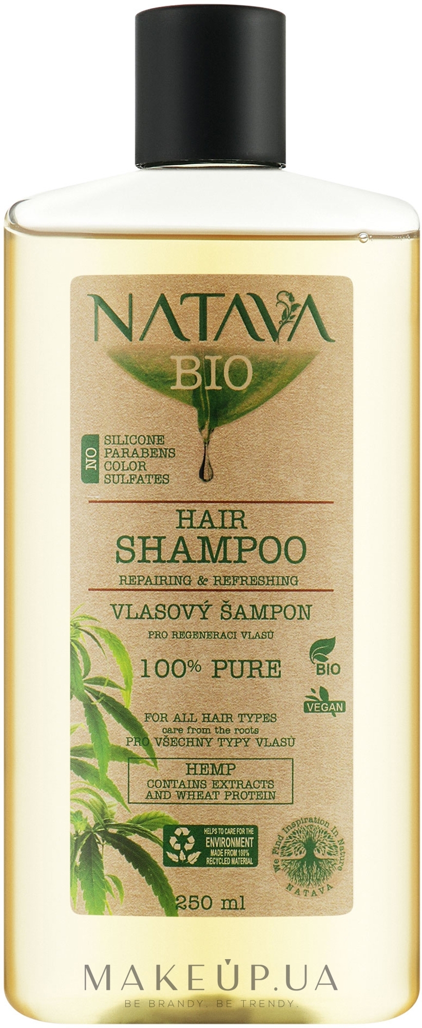 Шампунь для волосся «Коноплі» - Natava — фото 250ml
