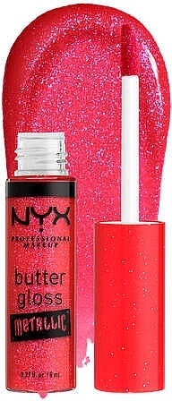 Зволожувальний блиск для губ - NYX Professional Makeup Butter Gloss Metallic — фото N2