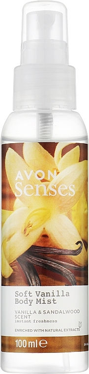 Мист для тела - Avon Senses Soft Vanilla Body Mist — фото N1