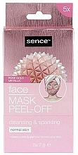 Маска-плівка для обличчя "Рожеве золото" - Sence Facial Peel-Off Mask Cleansing & Sparkling Rose Gold — фото N1