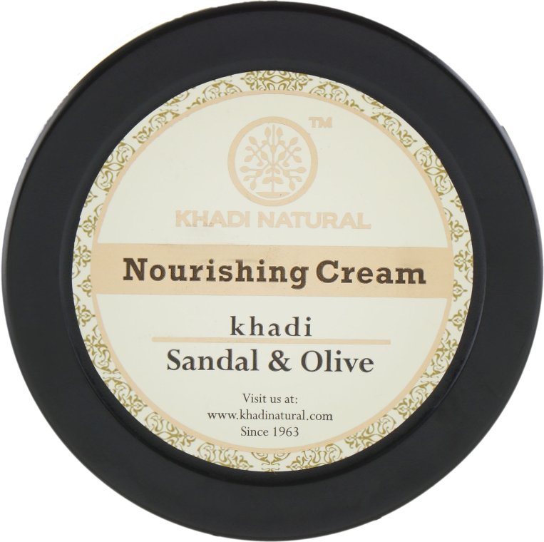 Живильний крем "Сандал і олива" - Khadi Sandal & Olive Herbal Nourishing Cream — фото N3