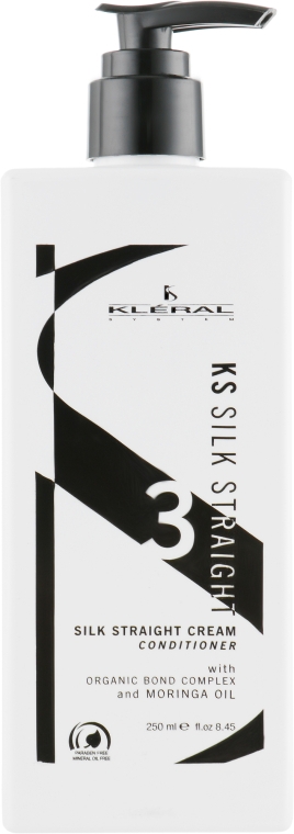 Кондиціонер для інтенсивного зволоження волосся - Kleral System Silk Straight Conditioner — фото N1