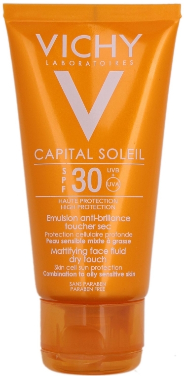 Сонцезахисна матуюча емульсія - Vichy Capital Soleil SPF 30 Emulsion Mattifying Face Fluid Dry Touch — фото N2