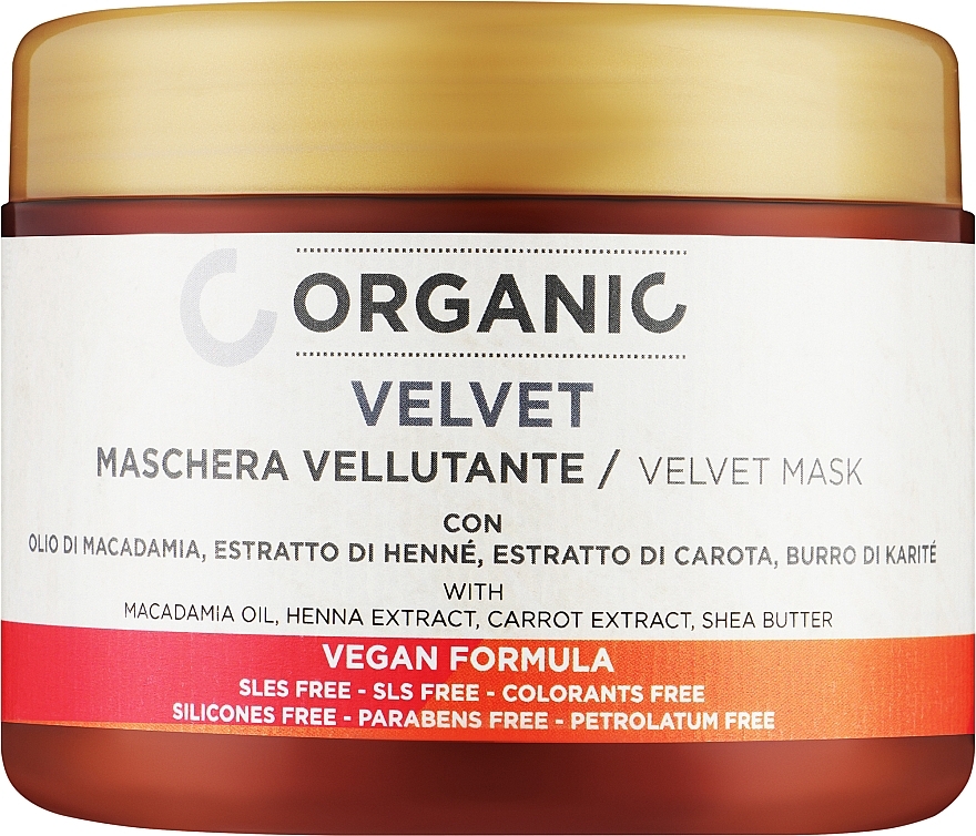 Бархатная маска для окрашенных и поврежденных волос - Organic Velvet Mask — фото N1