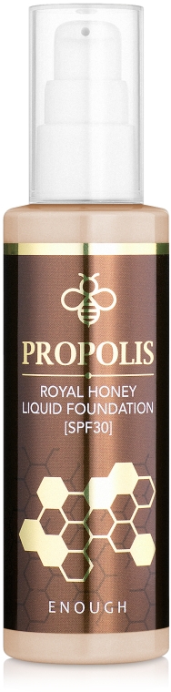 Тональный крем с прополисом - Enough Propolis Royal Honey Liquid Foundation SPF30