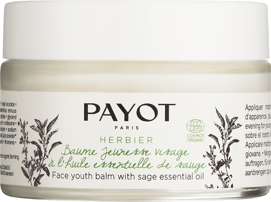 Бальзам для обличчя з олією шавлії та оливи - Payot Herbier Face Youth Balm — фото N1