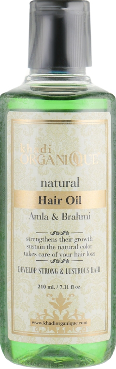 Натуральна аюрведична олія для волосся "Амла і брахми" - Khadi Organique Amla&Brahmi Hair Oil