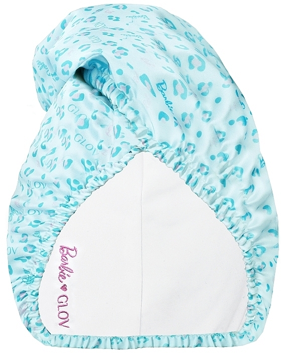 Двухстороннее атласное полотенце для волос "Барби", голубая пантера - Glov Double-Sided Satin Hair Towel Wrap Barbie Blue Panther — фото N1