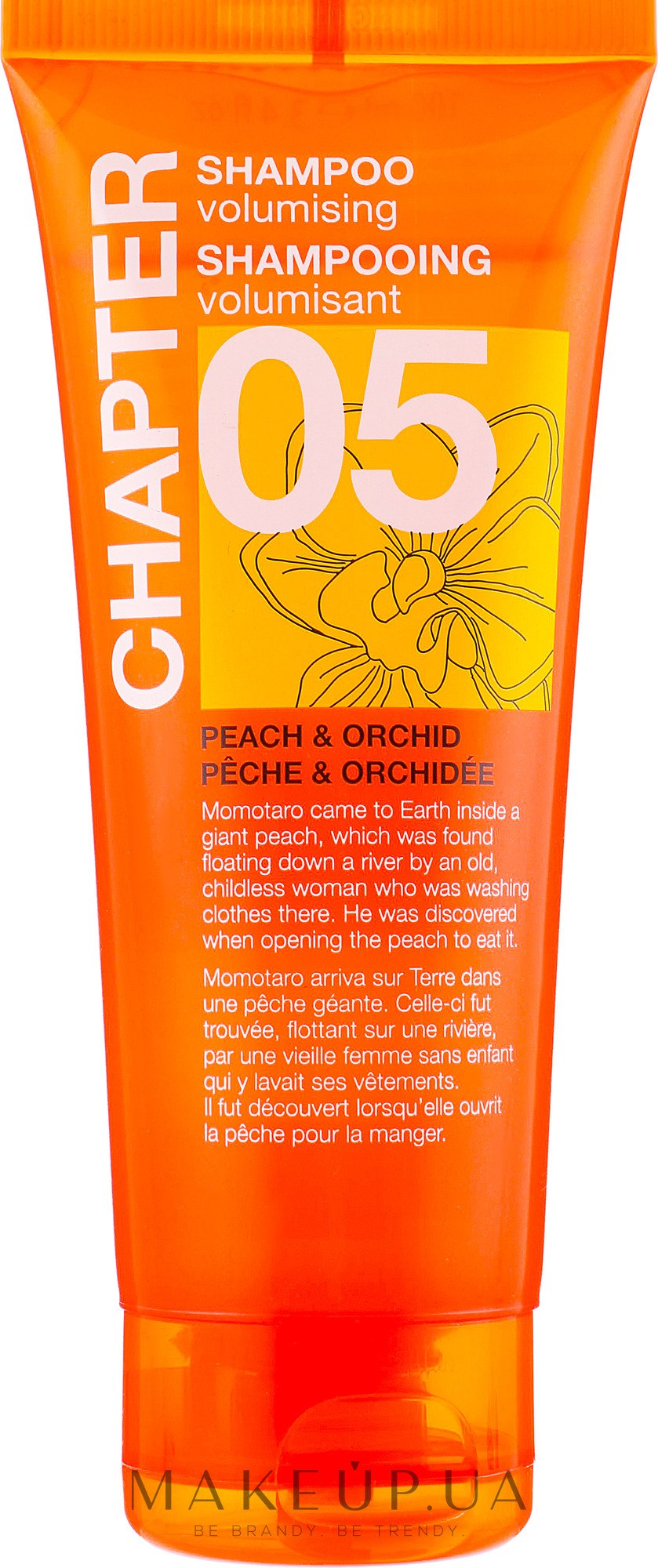 Шампунь для додання об'єму зі смаком персика і ароматом орхідеї - Mades Cosmetics Chapter Shampoo Volumising Peach & Orhid — фото 100ml