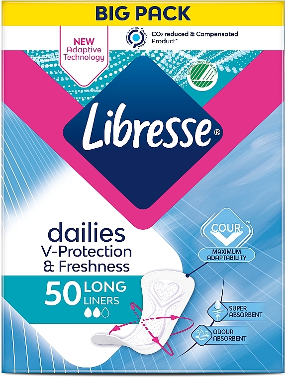 УЦІНКА Щоденні прокладки подовжені, 50 шт. - Libresse Dailies Protect Long Liners * — фото N2