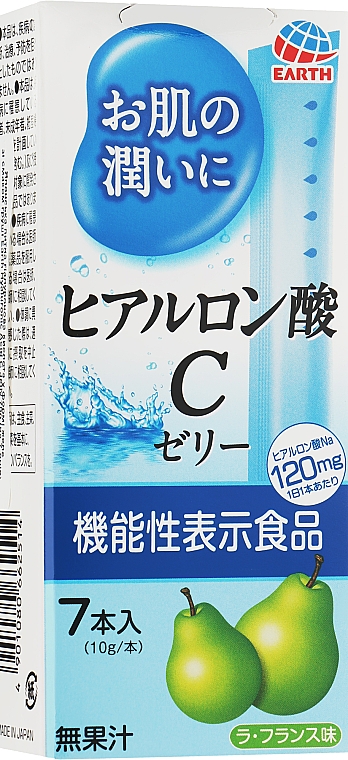Японская питьевая гиалуроновая кислота в форме желе со вкусом груши - Earth Hyaluronic Acid C Jelly 