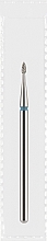 Фреза алмазная синяя "Оливка", диаметр 1,2 мм, длина 3 мм - Divia DF005-12-B — фото N1