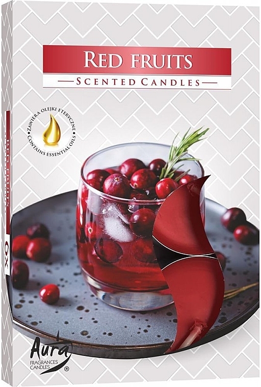 Набор чайных свечей "Красные фрукты" - Bispol Red Fruits Scented Candles — фото N1