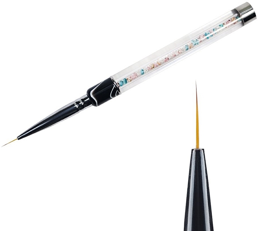 Пензлик для дизайну №00, 8 мм, акрилова ручка - PRO-FEET — фото N1