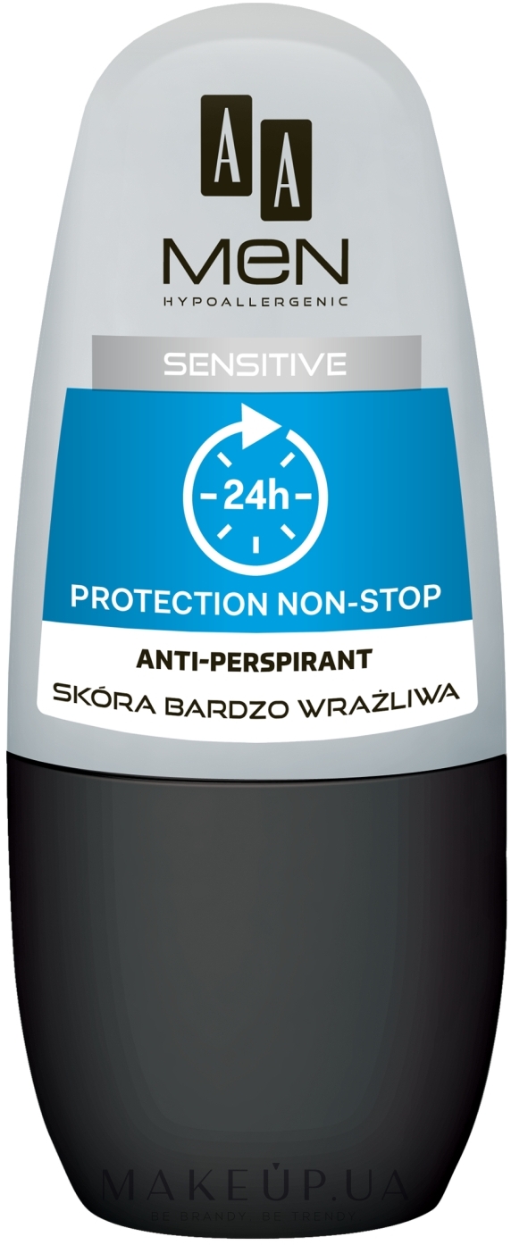 Кульковий дезодорант - AA Cosmetics Men Protection Non-Stop 24h Anti-Perspirant Sensitive — фото 50ml