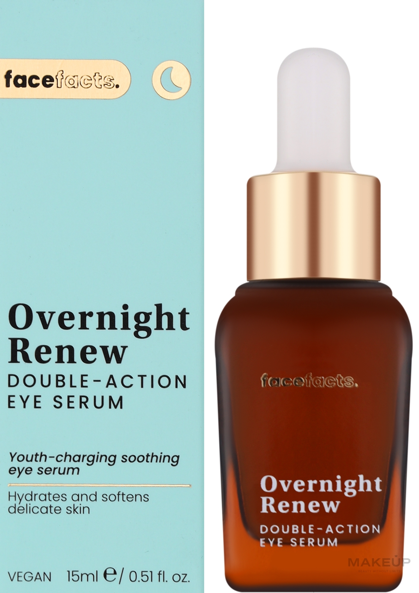 Сыворотка для кожи вокруг глаз двойного действия - Face Facts Overnight Renew Double Action Eye Serum — фото 15ml