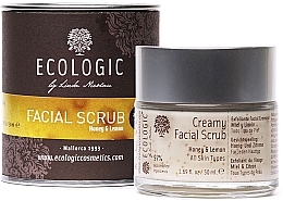 Парфумерія, косметика Кремовий скраб для обличчя "Мед і лимон" - Ecologic Cosmetics Creamy Facial Scrub