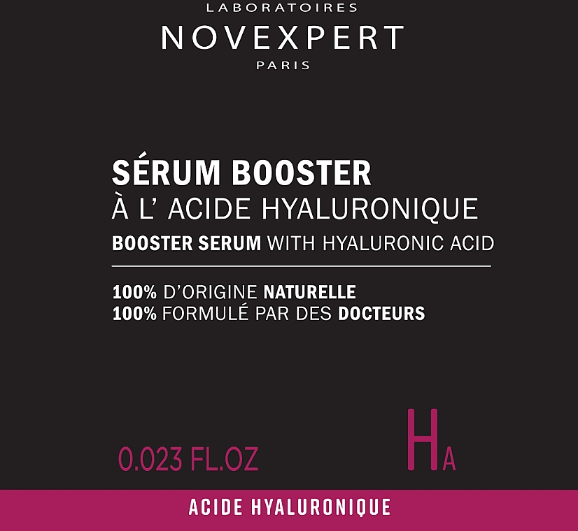 Сироватка-бустер з гіалуроновою кислотою для обличчя - Novexpert Hyaluronic Acid Booster Serum (пробник) — фото N2