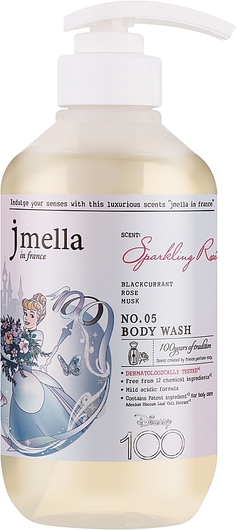 Парфюмированный гель для душа "Сверкающая роза" - Jmella In France x Disney 100 Sparkling Rose Body Wash — фото N1