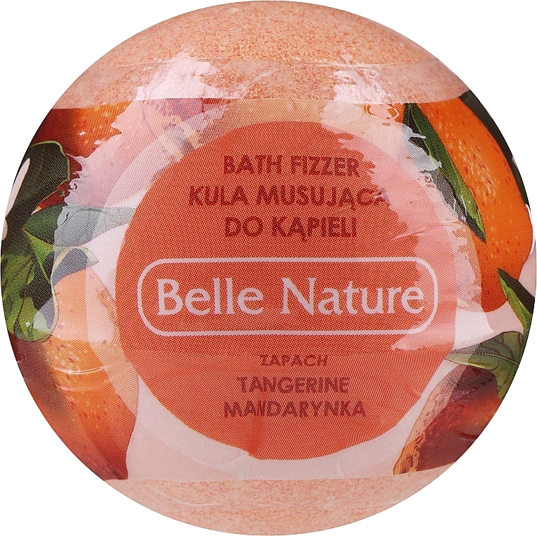 Бурлящий шарик для ванны с ароматом мандарина, оранжевый - Belle Nature — фото N1