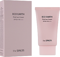 Сонцезахисний крем з каламіном - The Saem Eco Earth Power Pink Sun Cream — фото N1