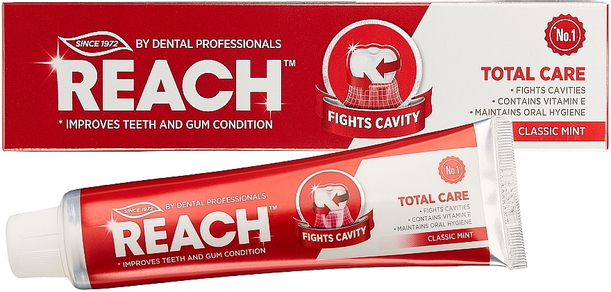 Зубная паста "Полный уход и защита от кариеса. Классическая мята" - REACH Total Care Classic Mint — фото N3