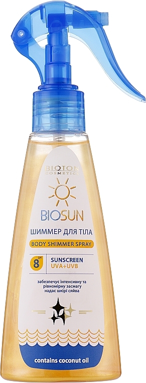 Шиммер для тела с кокосовым маслом - Bioton Cosmetics BioSun Body Shimmer Spray — фото N1