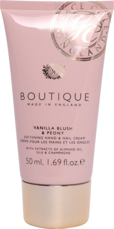 Крем для рук і нігтів з ароматом ванілі і півонії - Boutique Hand & Nail Cream Vanilla Blush & Peony  — фото N2