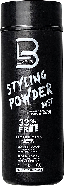 Пудра для укладки черная, сильной фиксации - Level3 Styling Powder Dust — фото N2