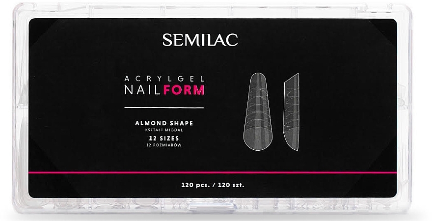 Формы для наращивания ногтей - Semilac Acrylgel Nail Form Almond — фото N1