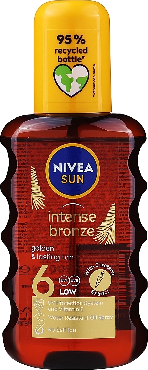 Олійка-спрей для засмаги з каротином SPF6 - NIVEA Sun Intense Bronze Oil-Spray