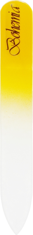 Пилка кришталева у чохлі зі шкіри 99-902, 90 мм, жовта - SPL — фото N1
