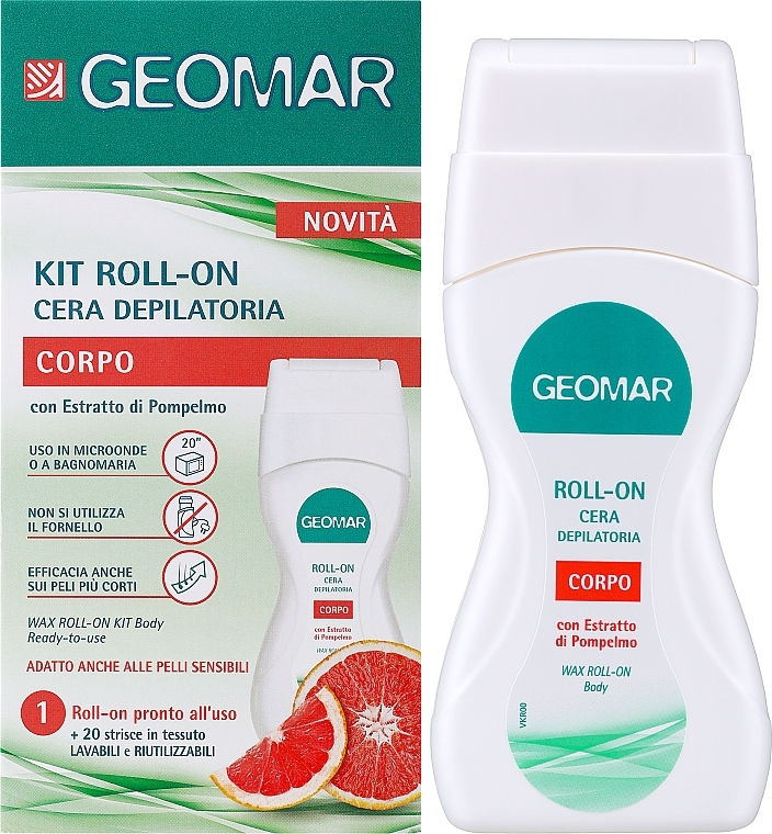 Роликовый воск с экстрактом грейпфрута - Geomar Wax Roll-On Kit — фото N2