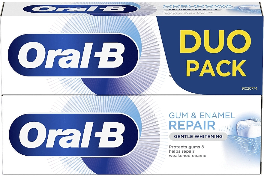 Набор - Oral-b Gum & Enamel Repair Gentle Whitening Toothpaste (toothpaste/2x75ml) — фото N1