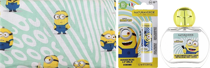 Набір - Naturaverde Kids Minions (lip/balm/5,7ml + spray/50ml + acc/1pc) — фото N2